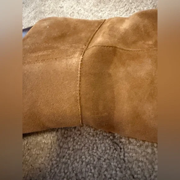Sam Edelman Camel Suede Tan Knee-High Victoria Boots Size 8 - Picture 13 of 15